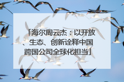 海尔周云杰：以开放、生态、创新诠释中国跨国公司全球化担当