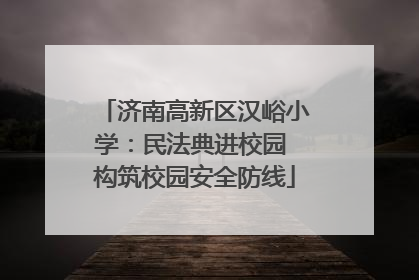 济南高新区汉峪小学：民法典进校园 构筑校园安全防线
