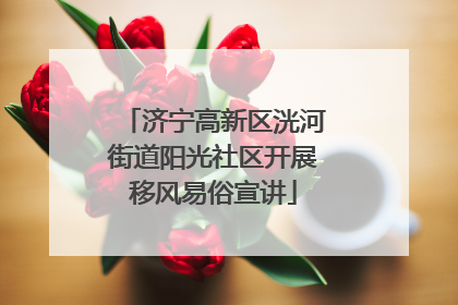 济宁高新区洸河街道阳光社区开展移风易俗宣讲