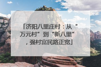 济阳八里庄村：从“万元村”到“新八里”，强村富民路正宽
