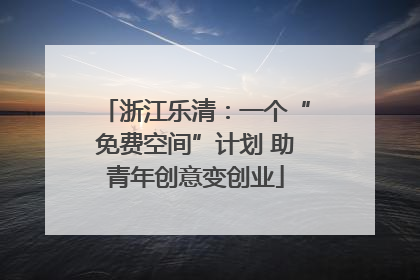 浙江乐清：一个“免费空间”计划 助青年创意变创业