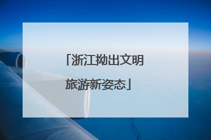 浙江拗出文明旅游新姿态