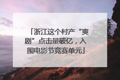 浙江这个村产“爽剧”点击量破亿，入围电影节竞赛单元