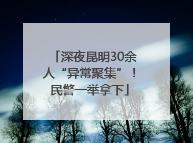 深夜昆明30余人“异常聚集”！民警一举拿下