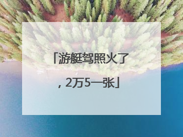 游艇驾照火了，2万5一张