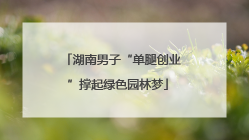 湖南男子“单腿创业”撑起绿色园林梦