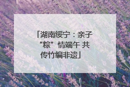 湖南绥宁：亲子“粽”情端午 共传竹编非遗