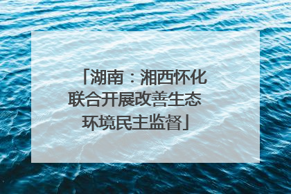 湖南：湘西怀化联合开展改善生态环境民主监督