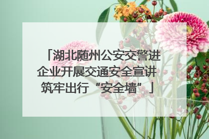 湖北随州公安交警进企业开展交通安全宣讲筑牢出行“安全墙”