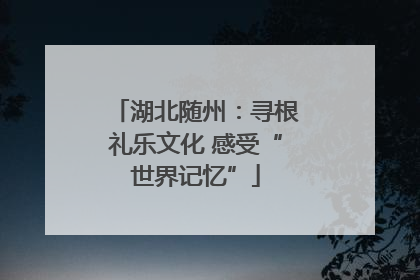 湖北随州：寻根礼乐文化 感受“世界记忆”