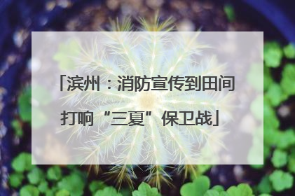 滨州：消防宣传到田间 打响“三夏”保卫战