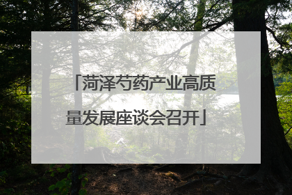 菏泽芍药产业高质量发展座谈会召开