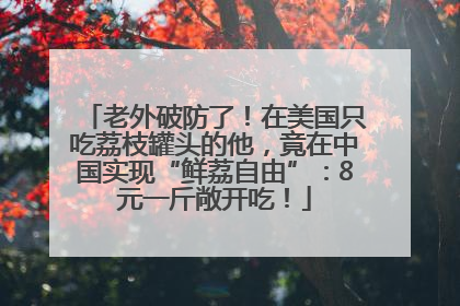 老外破防了！在美国只吃荔枝罐头的他，竟在中国实现“鲜荔自由”：8元一斤敞开吃！