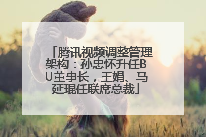 腾讯视频调整管理架构：孙忠怀升任BU董事长，王娟、马延琨任联席总裁