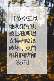 英空军基地两架军机被巴勒斯坦支持者喷漆破坏，英首相和国防部发声