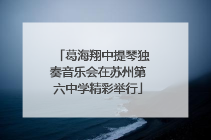 葛海翔中提琴独奏音乐会在苏州第六中学精彩举行