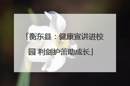衡东县：健康宣讲进校园 利剑护蕾助成长