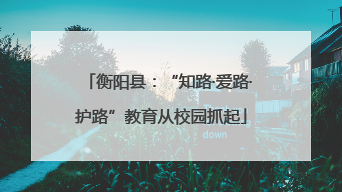 衡阳县：“知路·爱路·护路”教育从校园抓起