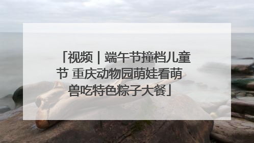 视频｜端午节撞档儿童节 重庆动物园萌娃看萌兽吃特色粽子大餐