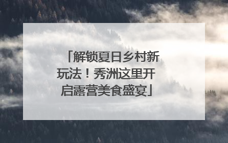 解锁夏日乡村新玩法！秀洲这里开启露营美食盛宴