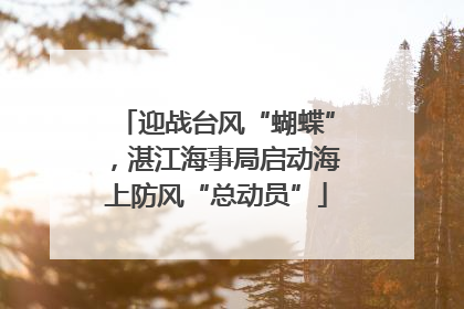 迎战台风“蝴蝶”，湛江海事局启动海上防风“总动员”