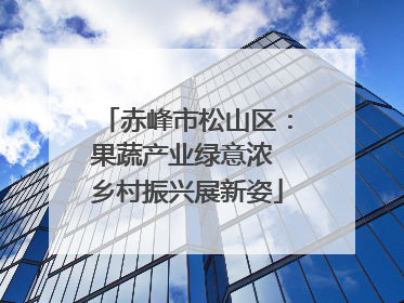 赤峰市松山区：果蔬产业绿意浓 乡村振兴展新姿