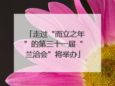 走过“而立之年”的第三十一届“兰洽会”将举办