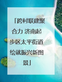 跨村联建聚合力 济南起步区太平街道绘就振兴新图景