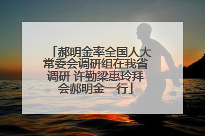郝明金率全国人大常委会调研组在我省调研 许勤梁惠玲拜会郝明金一行