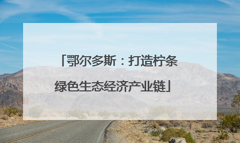 鄂尔多斯：打造柠条绿色生态经济产业链