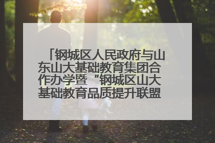 钢城区人民政府与山东山大基础教育集团合作办学暨“钢城区山大基础教育品质提升联盟”签约揭牌活动举行