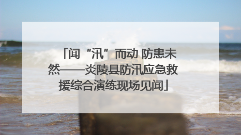 闻“汛”而动 防患未然——炎陵县防汛应急救援综合演练现场见闻