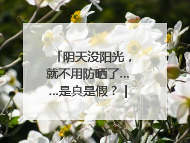 阴天没阳光，就不用防晒了……是真是假？｜谣言终结站