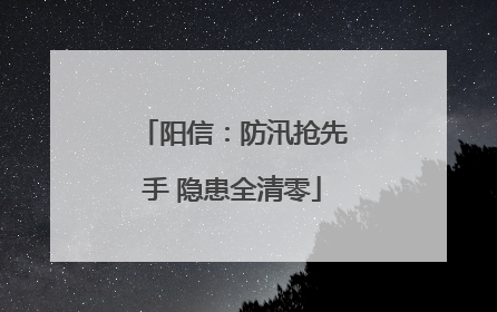 阳信：防汛抢先手 隐患全清零