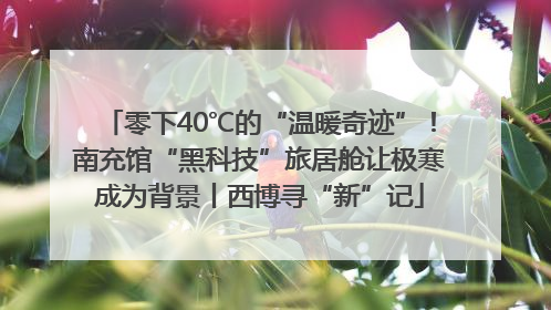零下40℃的“温暖奇迹”！南充馆“黑科技”旅居舱让极寒成为背景丨西博寻“新”记