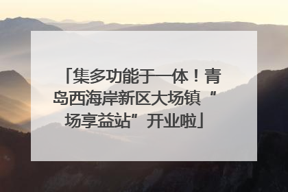集多功能于一体！青岛西海岸新区大场镇“场享益站”开业啦