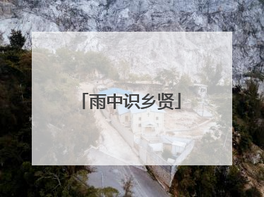 雨中识乡贤