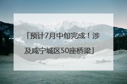 预计7月中旬完成！涉及咸宁城区50座桥梁
