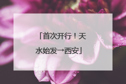 首次开行！天水始发→西安