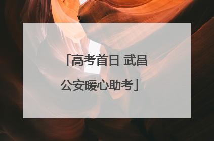 高考首日 武昌公安暖心助考