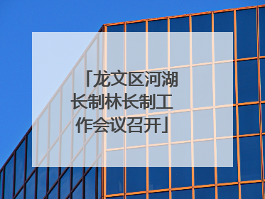 龙文区河湖长制林长制工作会议召开
