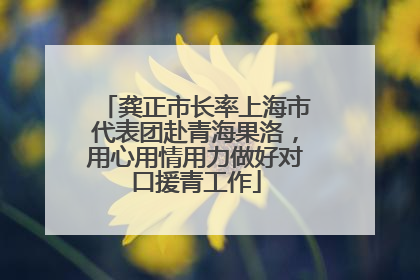 龚正市长率上海市代表团赴青海果洛,用心用情用力做好对口援青工作