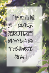 鹤壁市城乡一体化示范区开展百姓宣传直通车形势政策教育
