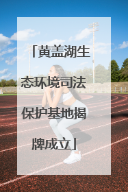 黄盖湖生态环境司法保护基地揭牌成立