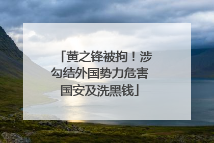 黄之锋被拘！涉勾结外国势力危害国安及洗黑钱