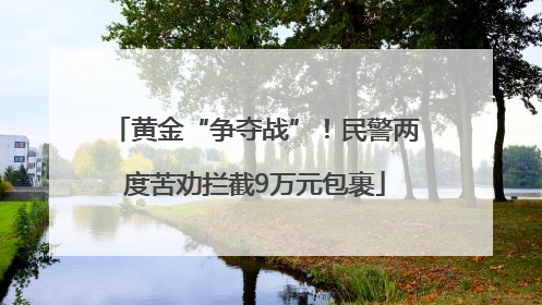 黄金“争夺战”！民警两度苦劝拦截9万元包裹