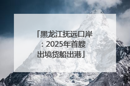黑龙江抚远口岸：2025年首艘出境货船出港