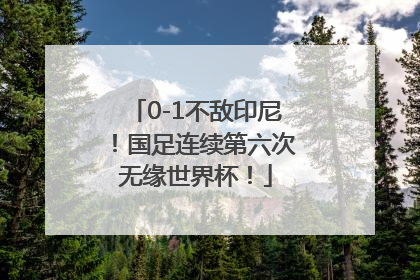 0-1不敌印尼！国足连续第六次无缘世界杯！
