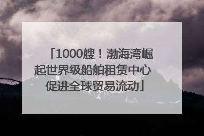 1000艘！渤海湾崛起世界级船舶租赁中心 促进全球贸易流动