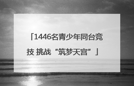1446名青少年同台竞技 挑战“筑梦天宫”